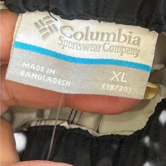 COLUMBIA Black Trail adventure pant NEW Youth size XL  RAIN Pants with Omni-Tech - Picture 3 of 11
